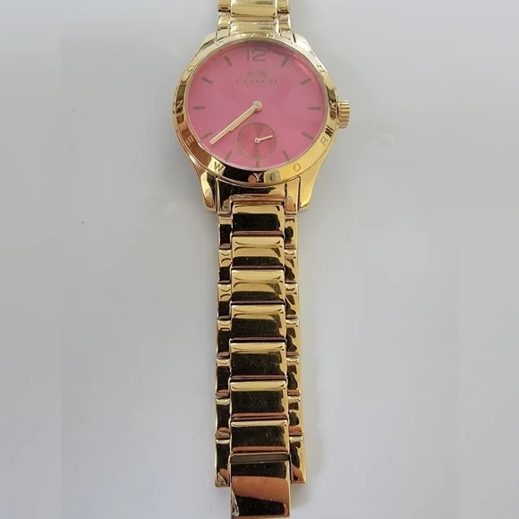 Coach Ladies Watch with Hot Pink Signature "C" Logo Face - Picture 10 of 10
